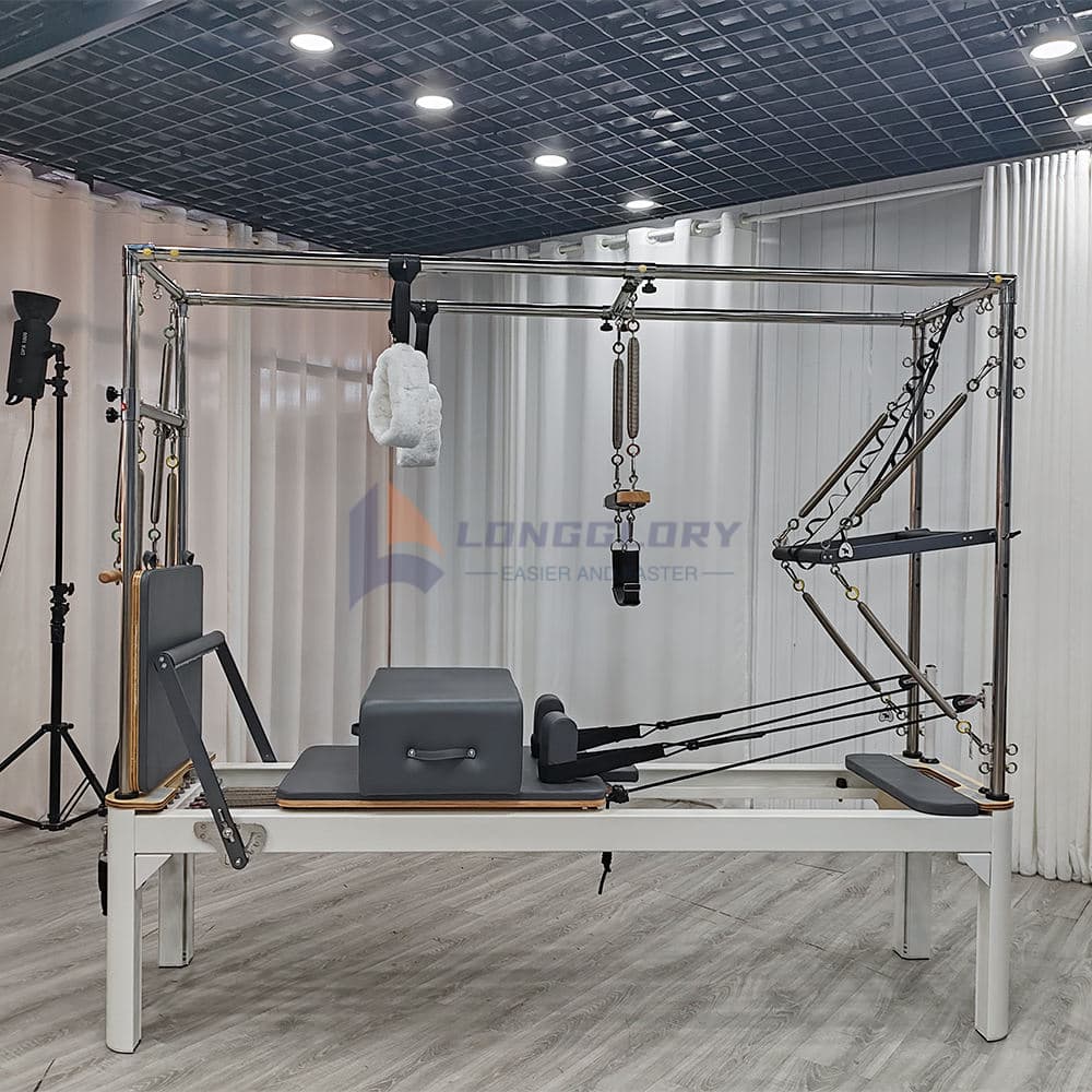 Máy cải cách cadillac Pilates ba trong một bằng nhôm